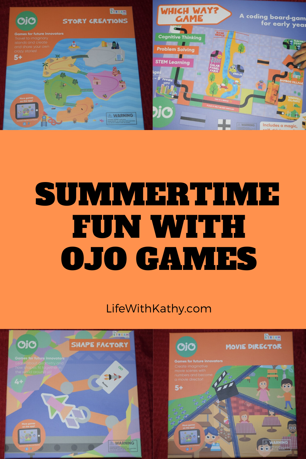 Age 5 Years and up . a Math Board Game for Kids Kids Make Movies While Learning Math and Problem Solving. OjO Movie Director 
