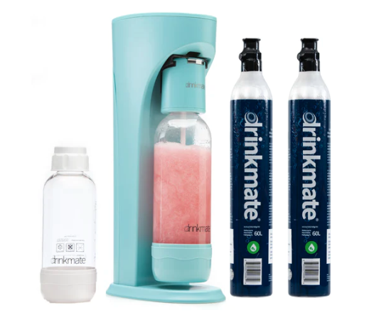 Drinkmate instaFizz Stainless Steel Water Bottle Bundle Blue